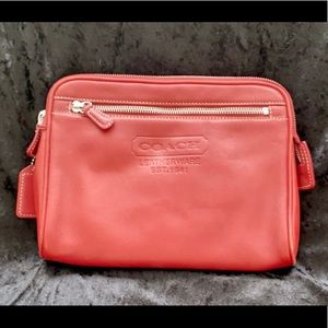 Red Coach Leather Wallet